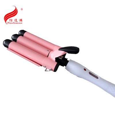 LED digital Professional 3 barrel waver triple barrel hair curler